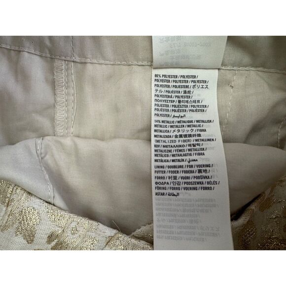 Abercrombie & Fitch Beige Gold Metallic Cut Off Shorts Glam Festival 2/26 - Picture 3 of 7